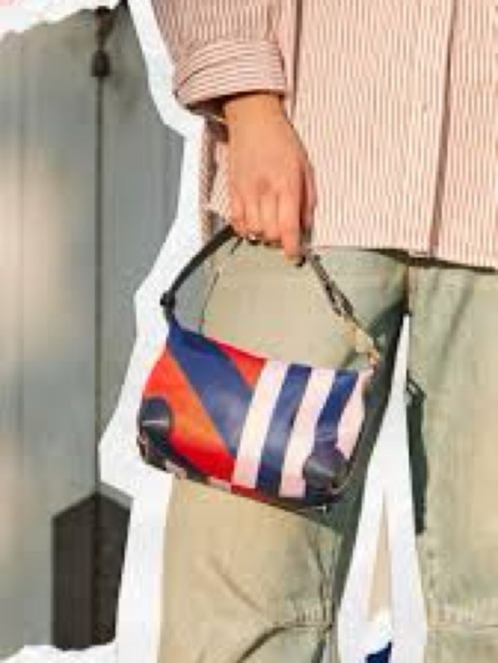 NWT Stoney Clover Lane x Prep Rally Mini Shoulder Bag Rugby Stripes Navy preppy - Picture 5 of 8